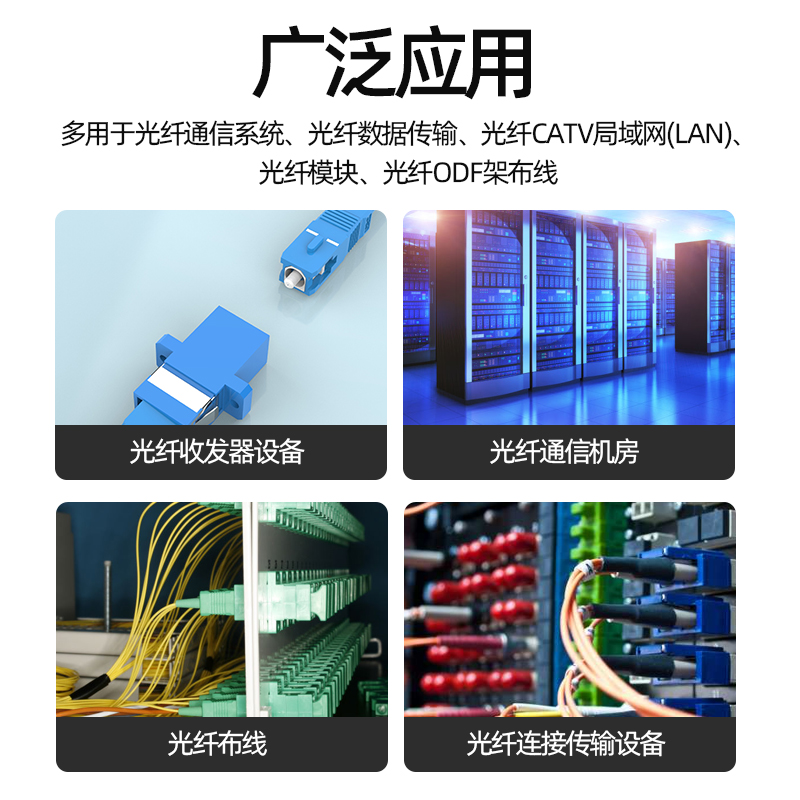 汤湖 SC-SC单工法兰光纤耦合器FC法兰盘ST连接器LC-LC双工光纤适配器电信级-图3