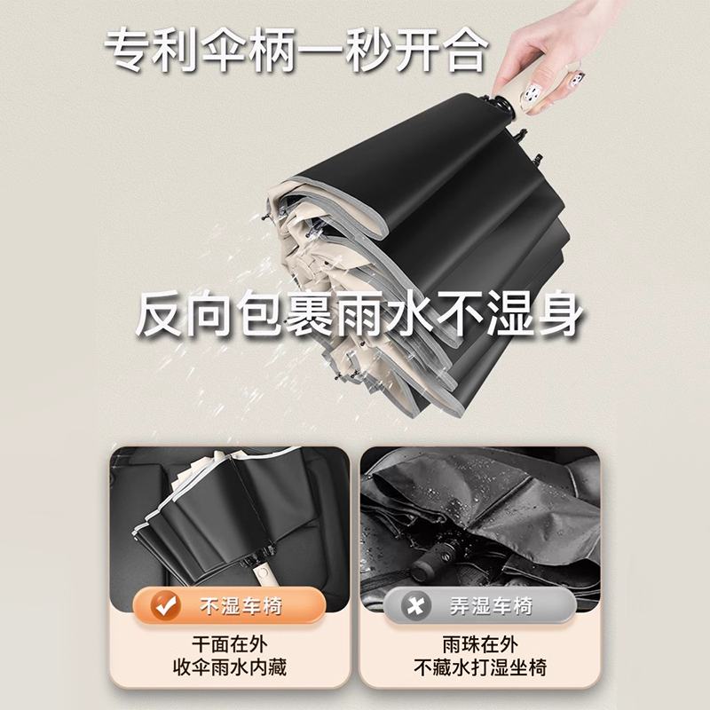 雨伞全自动女晴雨两用双层大号男士折叠伞抗风暴遮阳防晒防紫外线