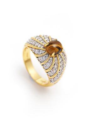 喻棠italks|帕米尔之眼|925银镀金戒指设计款港工男女同款