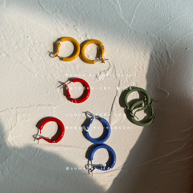 Someday If 925银针耳钉特别冷淡风网红耳环女复古气质