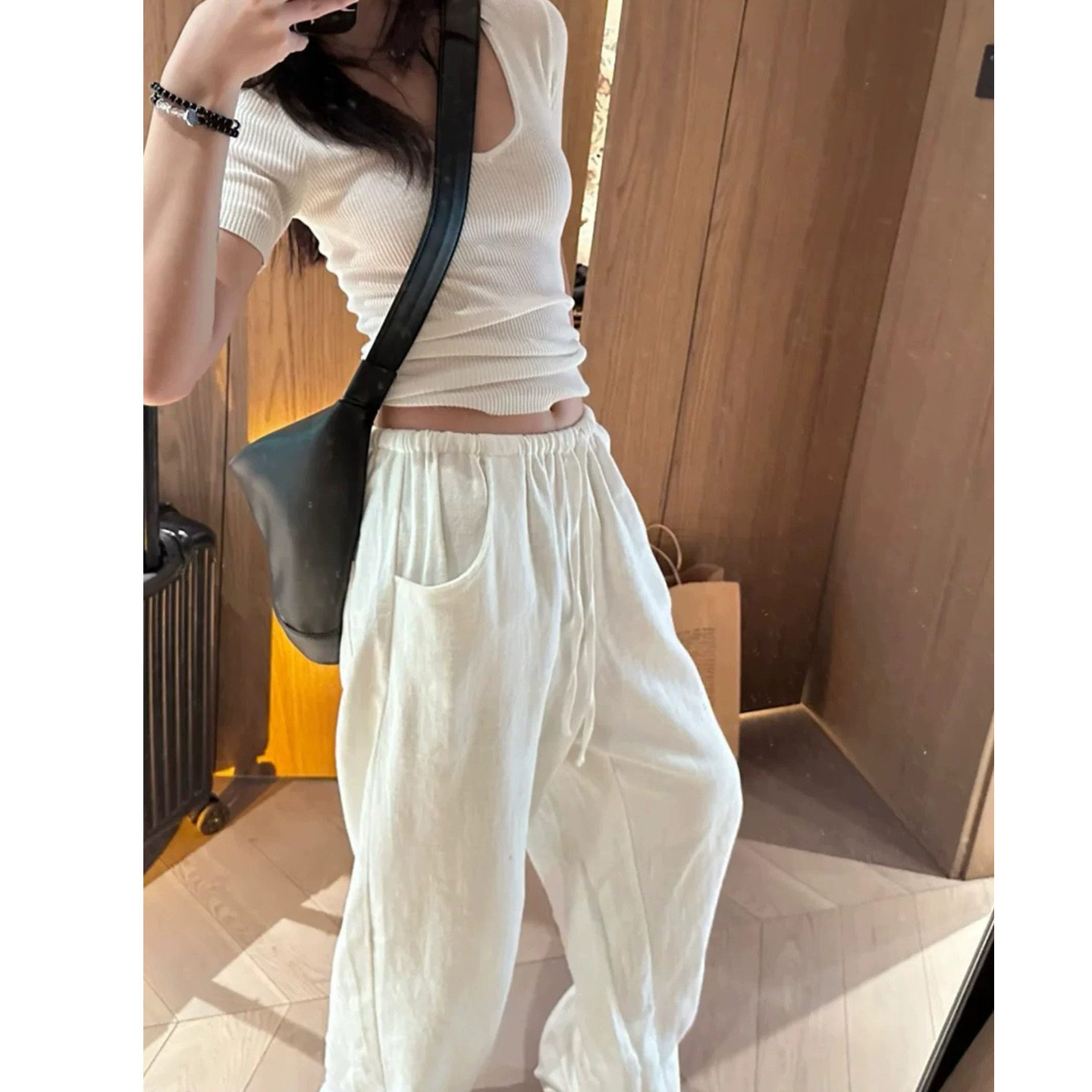 富尔大码定制女装肥妹妹mm慵懒风棉麻阔腿夏高腰宽松显瘦休闲长裤,淘宝优惠券,粉丝福利购,淘宝优惠卷