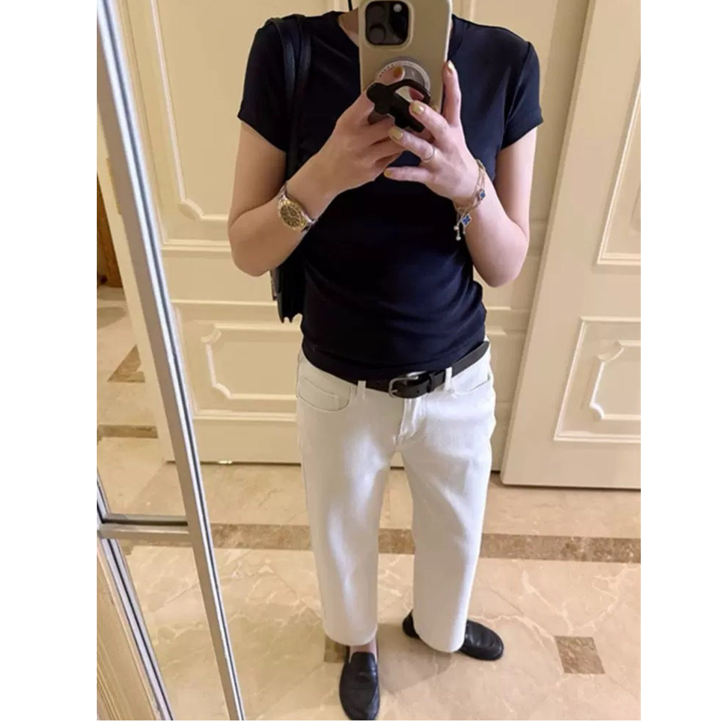 富尔大码定制女装微胖mm白色直筒牛仔春夏高腰宽松显瘦遮挎九分裤,淘宝优惠券,粉丝福利购,淘宝优惠卷