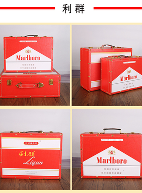 欧式风手提箱道具香烟创意摆件