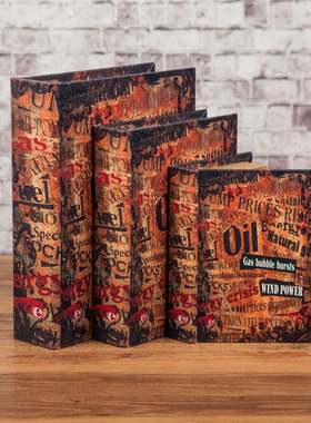 复古假书欧式书房书柜仿真书大号