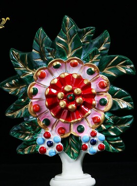 藏传花果朵玛食子彩绘中号