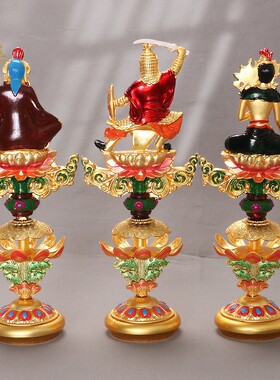 七政宝佛堂摆件装饰品七政宝整套彩绘藏传民族风供奉用具密宗供具