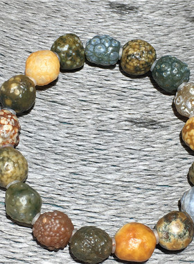 精品天然蒙古地表筋脉石原石手链男女水晶手串阿拉善玛瑙原石饰品