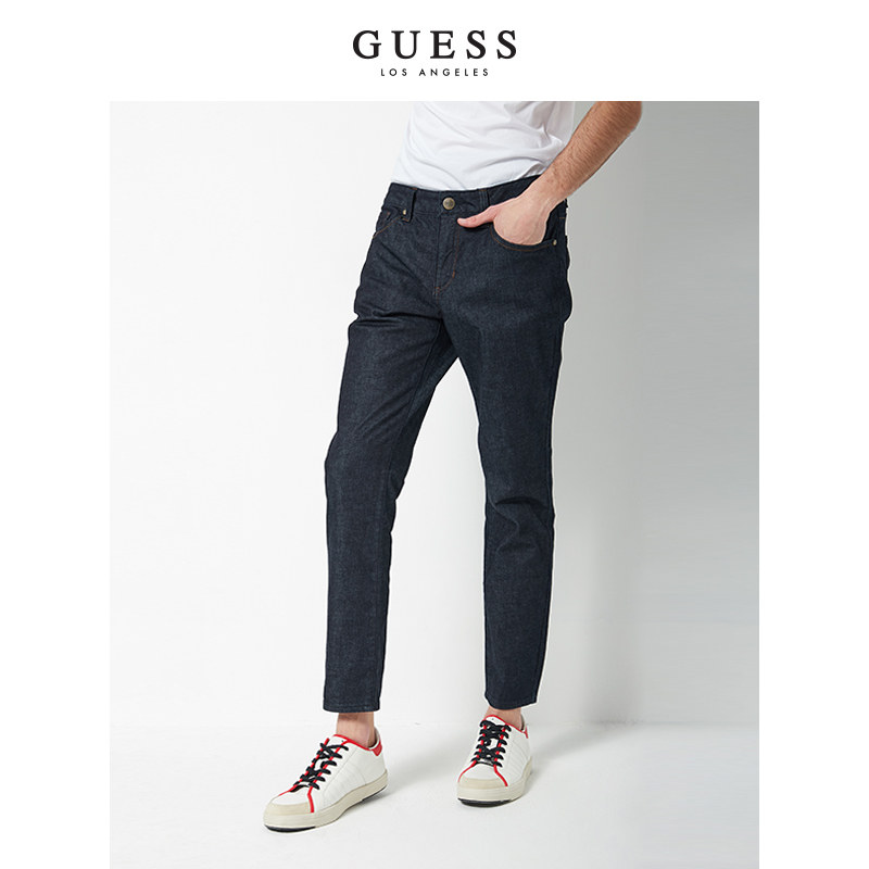 guess2020新款男士纯色直筒长裤 guess牛仔裤