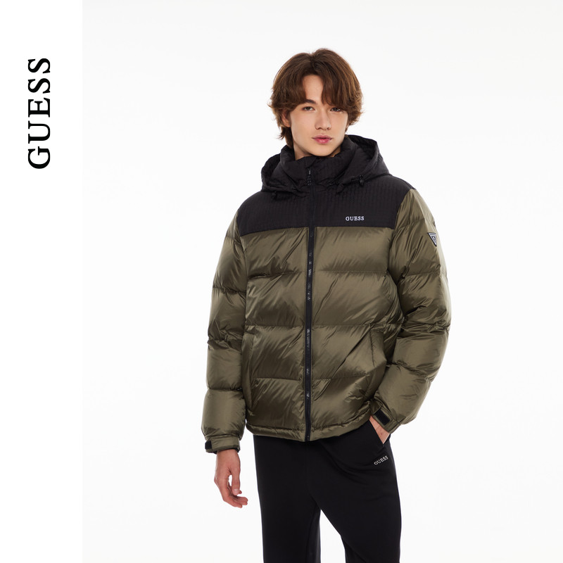 GUESS男女同款空气感面包连帽羽绒服-X4PN08W55RB