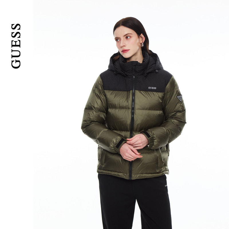 GUESS男女同款空气感面包连帽羽绒服-X4PN08W55RB