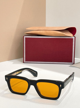 jmm MOLINOI 复古粗框窄款长方形男女墨镜进口板材防晒太阳眼镜