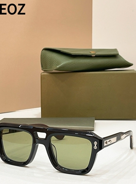 日本设计师双横梁大框飞行员式板材太阳眼镜男女潮休闲百搭配墨镜