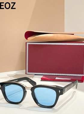 jmm Jules10周年复古方形太阳眼镜男女潮款板材醋酸纤维大脸墨镜