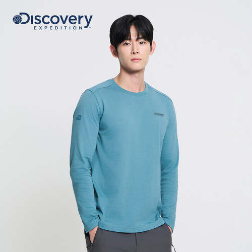 陈丽君同款Discovery探索运动套头长袖T恤男女同款26春季新品RL41 - 图0
