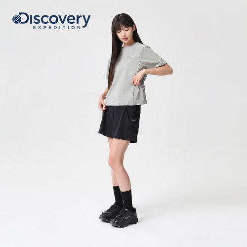 Discovery探索户外徒步防泼水短袖T恤凉感防晒工装运动半袖女 - 图3