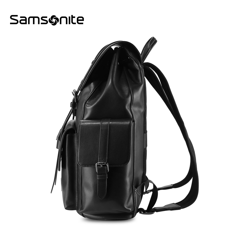 Samsonite/新秀丽旗舰同款男女双肩包商务背包黑色休闲电脑包 NP0 - 图1