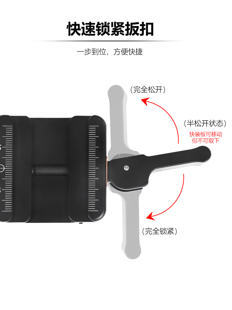 obo欧栢20毫米皮卡丁尼瑞士阿卡HP01夹具三脚架云台转接夹座转换盘皮卡丁尼导轨底部阿卡口带3/8“孔夹具