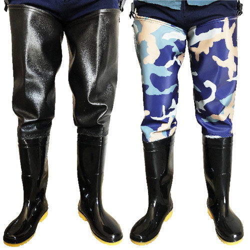 康晨加厚插秧靴钓鱼防水半身下水裤男女水田鞋袜捕鱼钓鱼加长涉水 - 图3