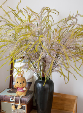 仿真假花霜糖草莓鼠尾草狗尾草森系家居装饰品摆设插花高级氛围感