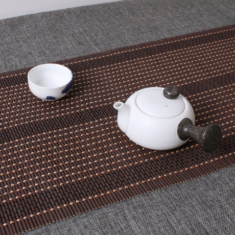 Tea Flag Bamboo Mat Placemat Table Runner Coaster Coffee Shop Tea Ceremony Decor 