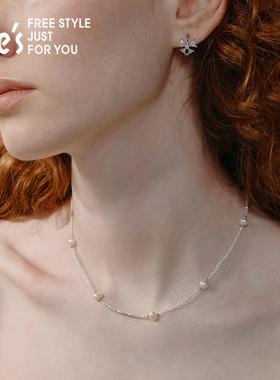 shes茜子巴比耶巴洛克淡水珍珠项链小众设计感轻奢高档锁骨链颈链