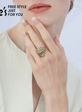 she’s原创璀璨开口戒指手饰