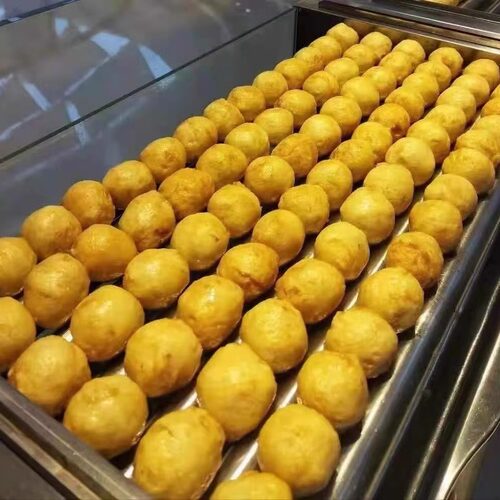 珍享澎湖墨鱼爆蛋500g*5袋 墨鱼丸子火锅麻辣烫烧烤爆丸子约125粒 - 图0