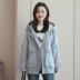 2019 mới mùa xuân và mùa thu giản dị đoạn ngắn áo gió hoang dã phiên bản tiếng Hàn của nữ sinh viên bf lỏng lẻo trùm đầu - Áo khoác ngắn