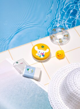 韩国品牌原装进口Green Finger物理防晒气垫 黄色Cinnamoroll