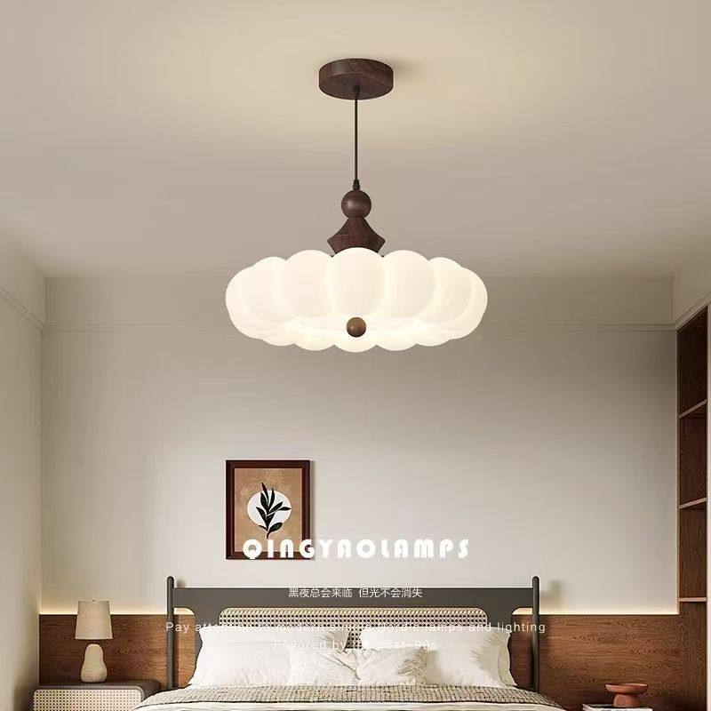 中古vintage吊灯南瓜卧室灯复古奶油全光谱护眼儿童房简约餐厅灯,淘宝优惠券,粉丝福利购,淘宝优惠卷