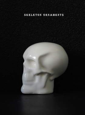 北欧陶瓷哥特风骷髅小摆件