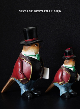 欧式树脂绅士鸟装饰摆件