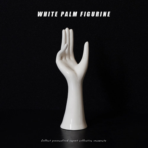 出口北欧孤品极简风艺术个性手势手掌造型陶瓷玄关书柜摆件装饰品 - 图3