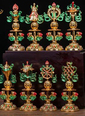 密宗中号鎏金供佛摆件