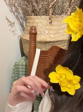 芒果春春欲动明媚黄色双生花朵发夹甜美可爱侧边夹发卡女饰品mg