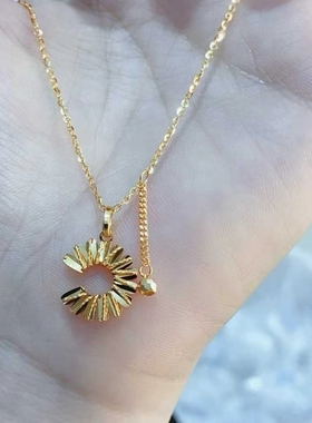 黄金色999足银古法传承福禄葫芦吊坠项链镶钻新中式重工设计感套