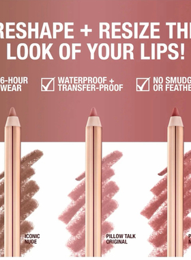 现货 海淘 Charlotte Tilbury/CT唇线笔套装pillow talk 3*0.6g