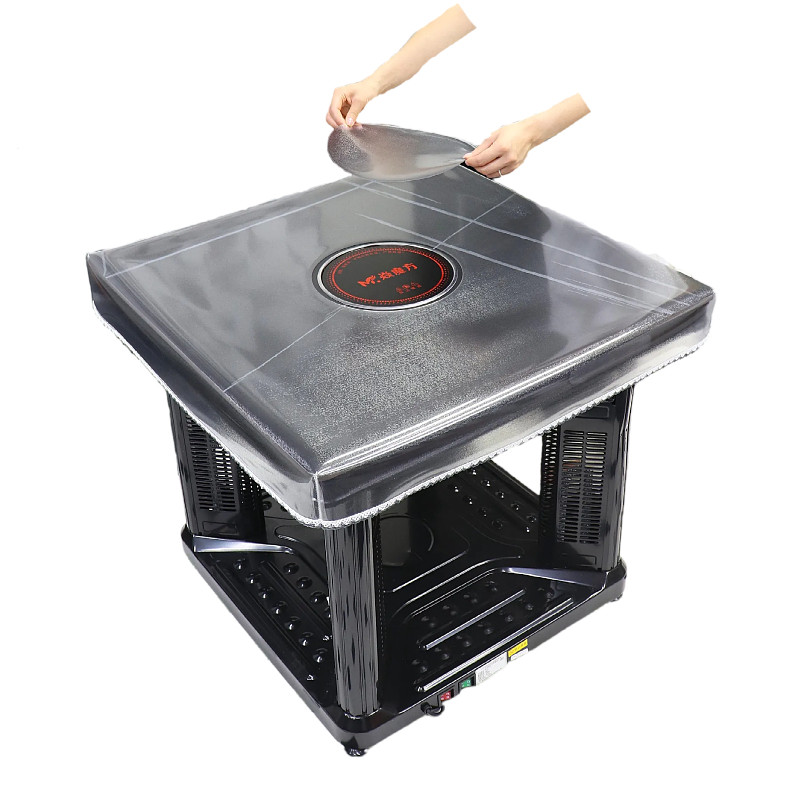 开孔透明皮罩正方形防水防油磨砂桌布耐高温烤火桌罩套长方形加厚,淘宝优惠券,粉丝福利购,淘宝优惠卷