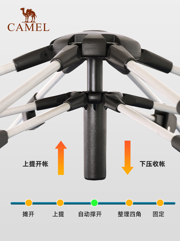 骆驼户外液压加厚便携式全自动帐篷 骆驼国际露营/旅游/登山帐篷