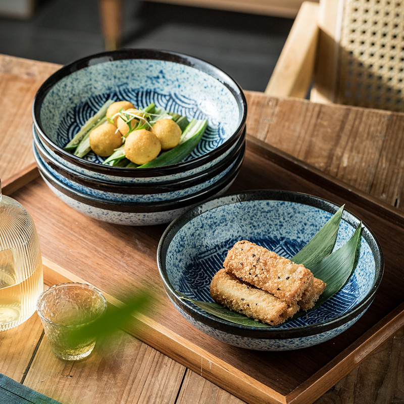 深盘鱼盘饺子盘创意汤盘炒青菜盘子西餐盘牛排盘早餐盘意面盘饭盘