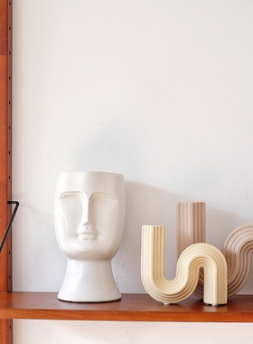 北欧简约莫兰迪抽象S型陶瓷