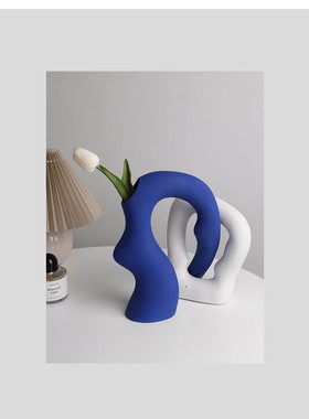 艺术花瓶摆件创意陶瓷客厅插花