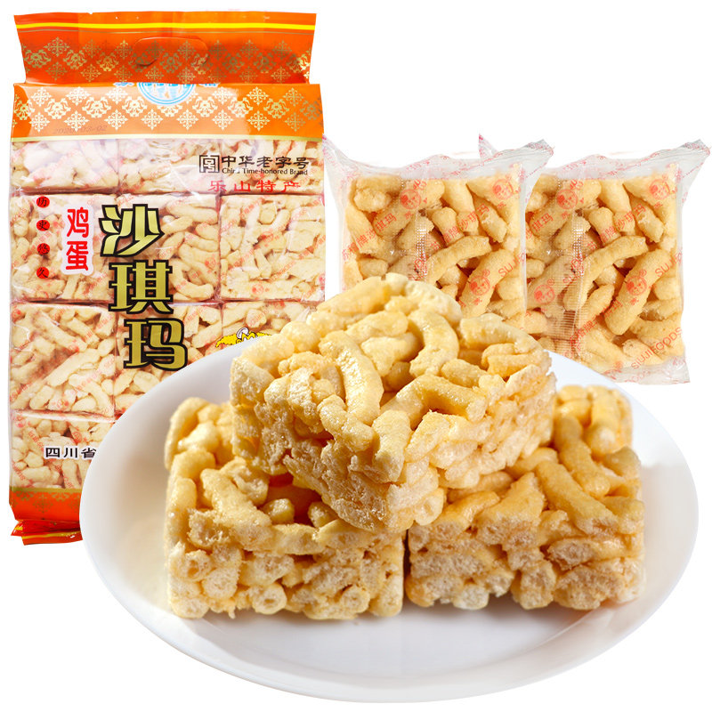 苏稽鸡蛋沙琪玛750g袋装四川乐山特产萨其马老式点心儿时休闲零食,淘宝优惠券,粉丝福利购,淘宝优惠卷