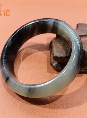 56圈水墨丹青手镯新疆和田玉女款