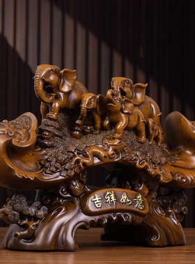 树脂装饰品中式办公区招财摆件