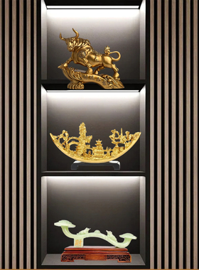 龙凤呈祥金色高端玄关客厅摆件