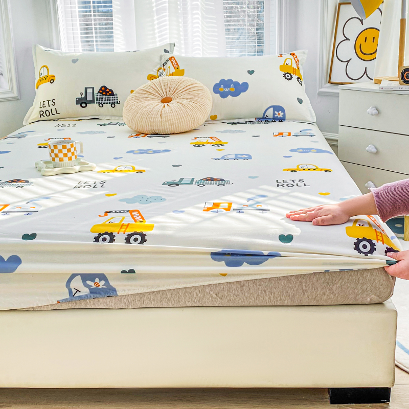 纯棉床笠单件全棉床罩床单席梦思床垫保护套罩宿舍儿童卡通床垫套