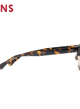 JINS睛姿时尚混搭金属半框太阳镜眉型框墨镜防紫外线UMF25A253