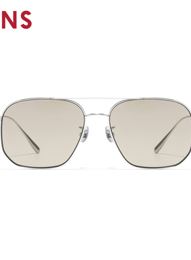 JINS睛姿太阳眼镜钛金属时尚飞行员大框男墨镜防紫外线UTF25A257
