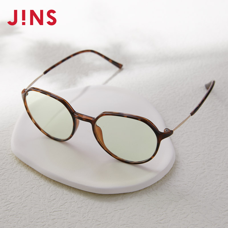 JINS睛姿防蓝光辐射平光眼镜框玳瑁电脑护目镜升级定制FPC22S001